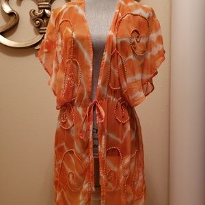 Spiaggia Dolce sheer beaded coverup